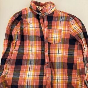 Girls Plaid Front Button Down Shirt
